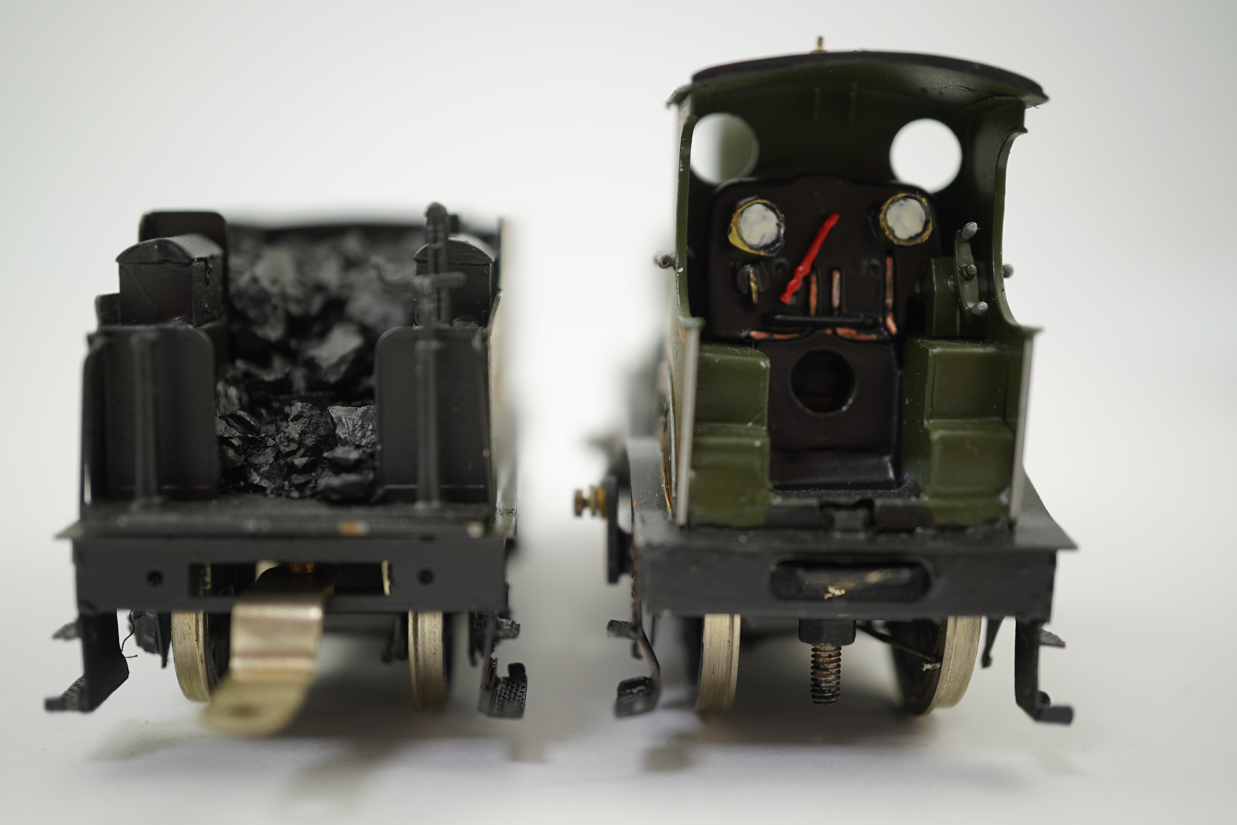 Two 00 gauge brass and white metal kit built GWR tender locomotives; a 4700 class 2-8-0, 4700, together with a Dean Barnum class 2-4-0, 3223, constructed, painted and lined to a high standard, both motored for two rail o